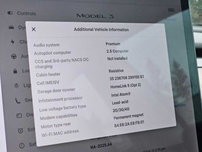 2018 Tesla Model 3 Long Range Battery