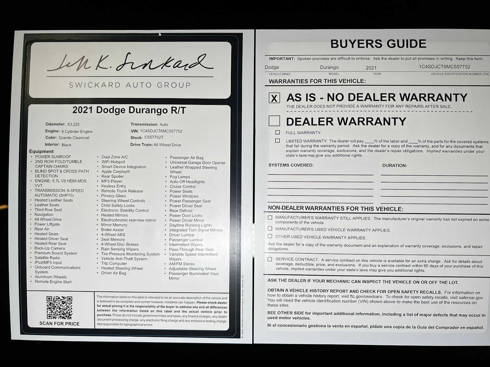 2021 Dodge Durango R/T