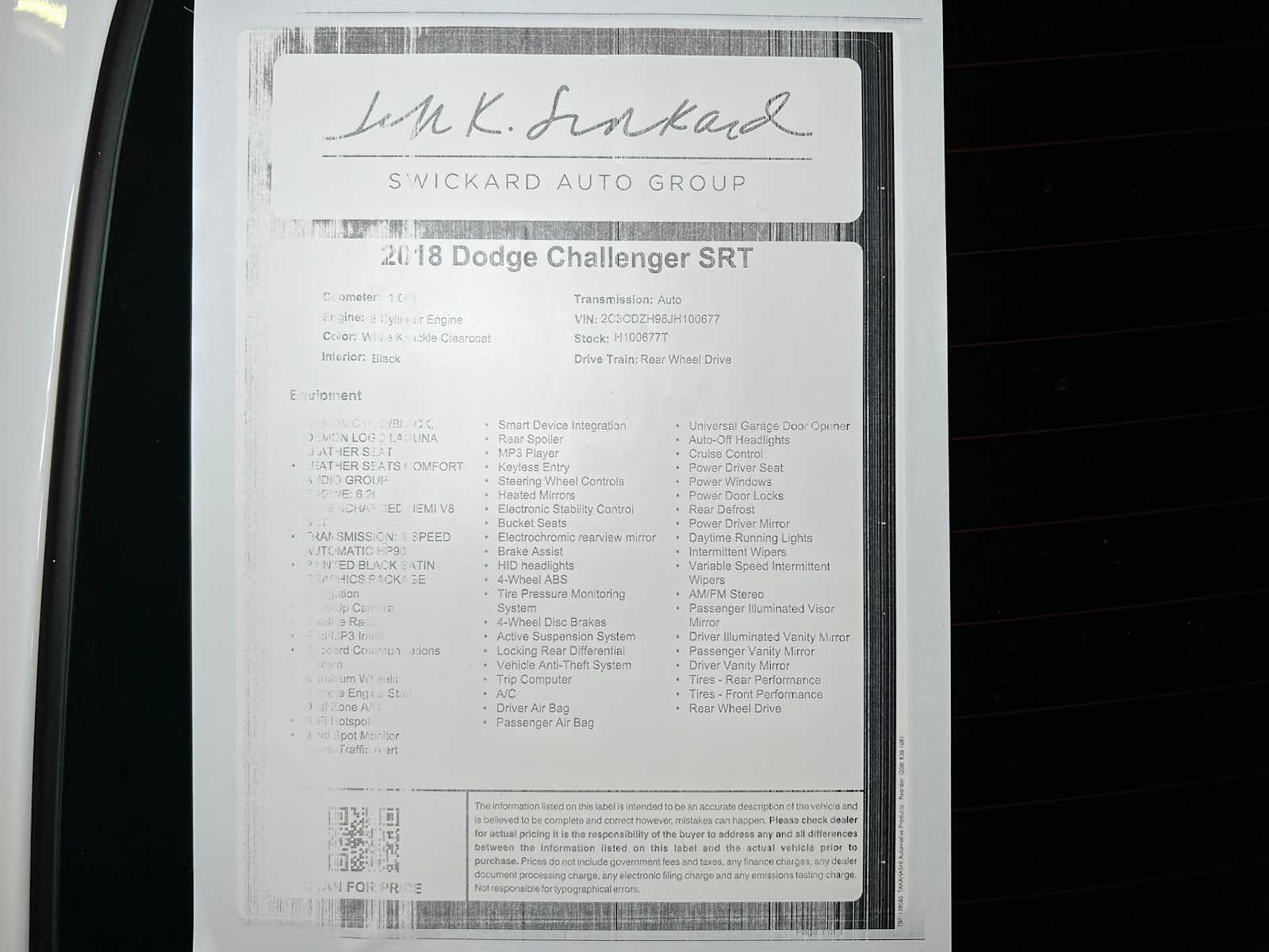 2018 Dodge Challenger SRT Demon