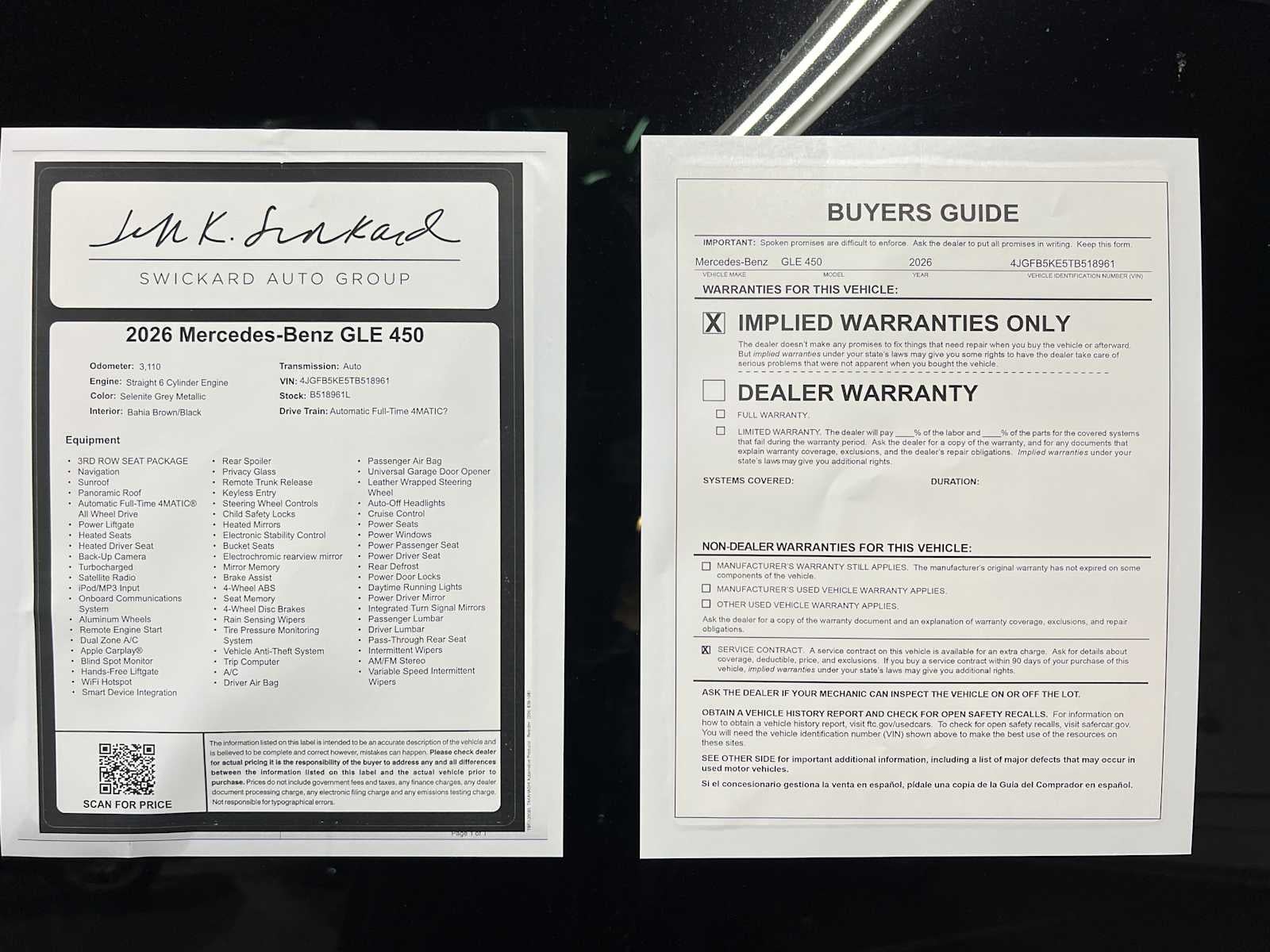 2026 Mercedes-Benz GLE 450 4MATIC® SUV