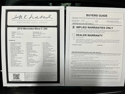 2016 Mercedes-Benz C 300 4dr Sdn 4MATIC®