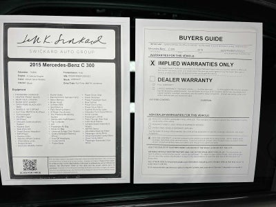 2015 Mercedes-Benz C 300 4dr Sdn 4MATIC®