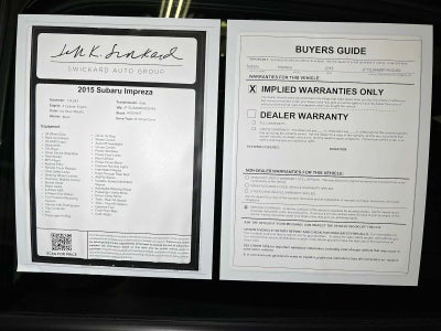 2015 Subaru Impreza 4dr CVT 2.0i
