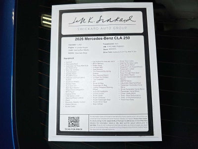 2026 Mercedes-Benz CLA 250 4MATIC® Coupe