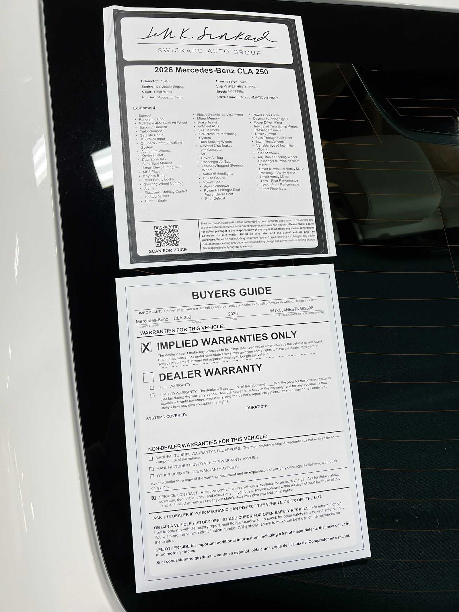 2026 Mercedes-Benz CLA 250 4MATIC® Coupe