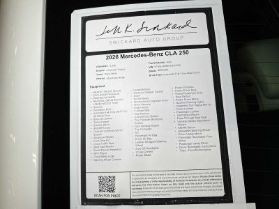 2026 Mercedes-Benz CLA 250 4MATIC® Coupe