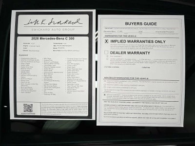 2026 Mercedes-Benz C 300 4MATIC® Sedan