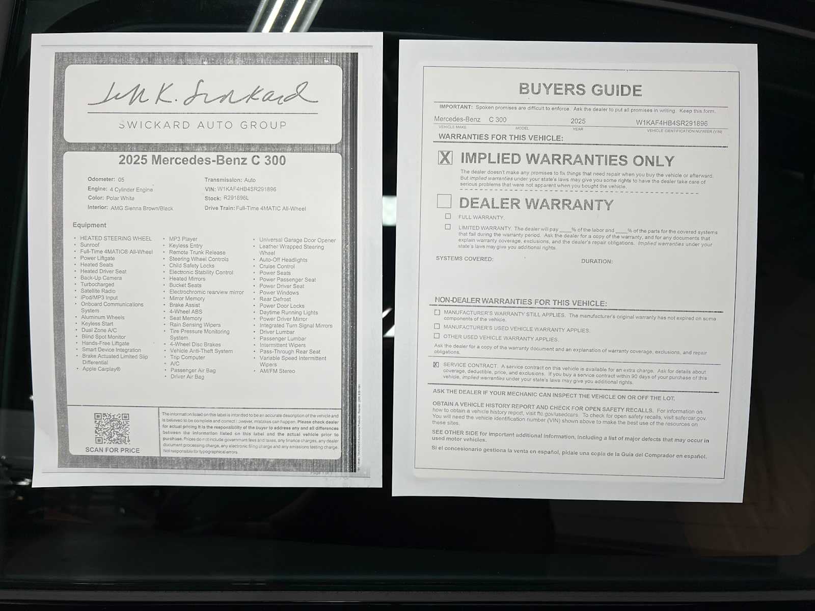 2025 Mercedes-Benz C 300 4MATIC® Sedan