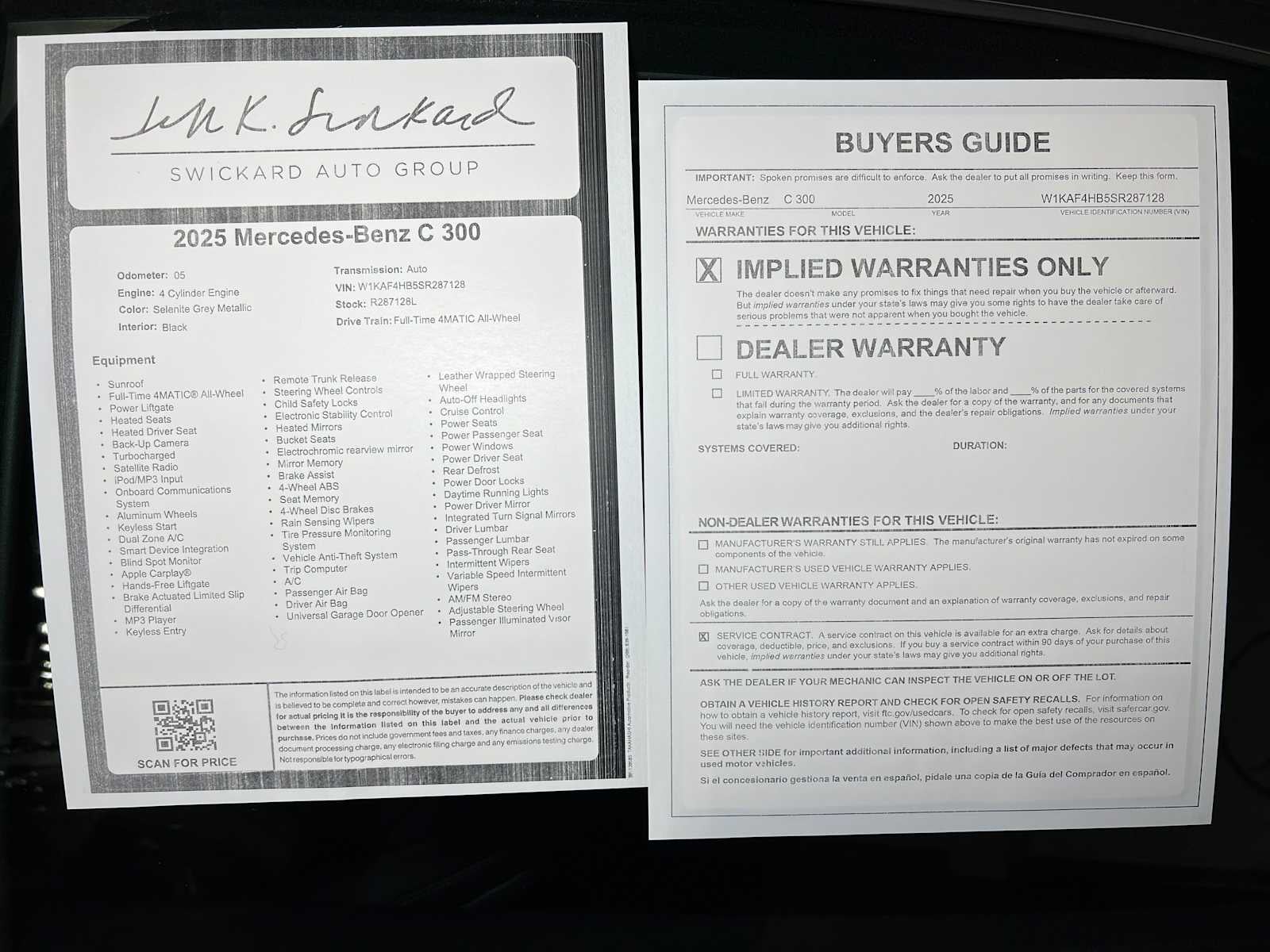 2025 Mercedes-Benz C 300 C 300