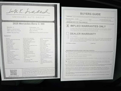 2025 Mercedes-Benz C 300 4MATIC® Sedan