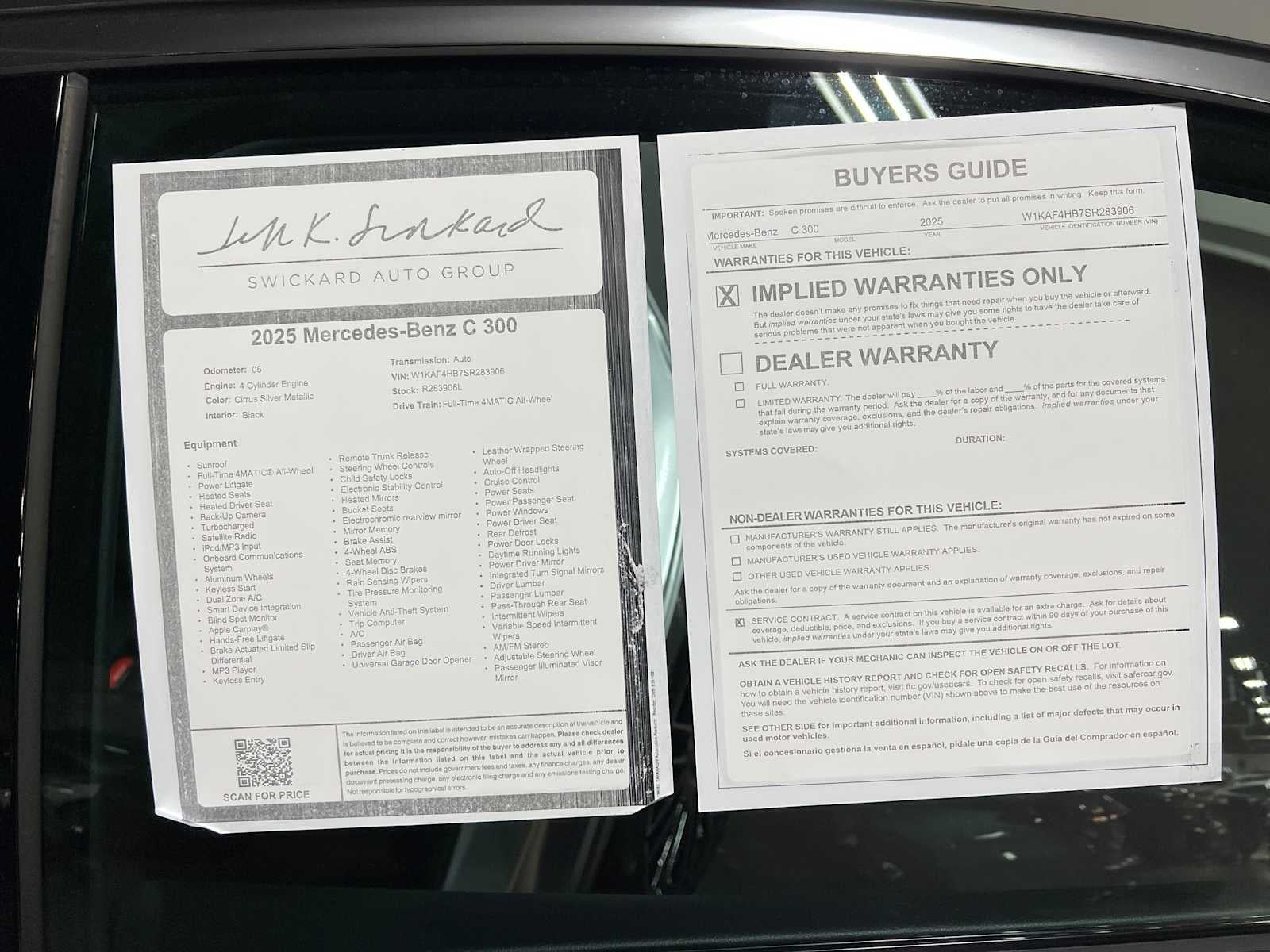 2025 Mercedes-Benz C 300 4MATIC® Sedan