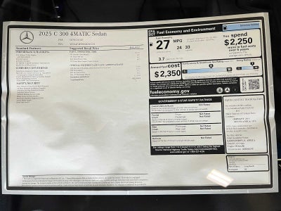 2025 Mercedes-Benz C 300 4MATIC® Sedan