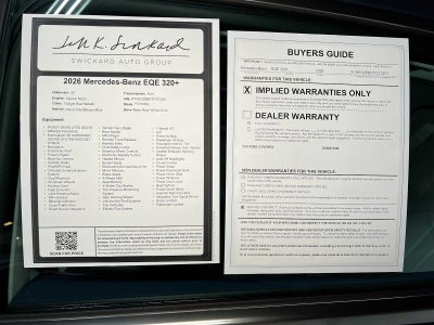 2026 Mercedes-Benz EQE 320+ Sedan