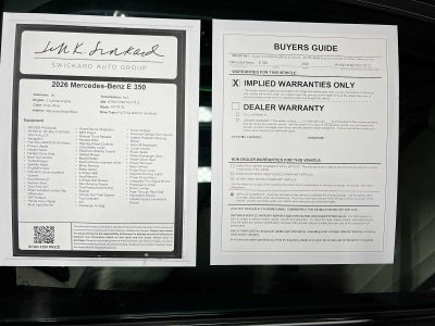 2026 Mercedes-Benz E 350 4MATIC® Sedan