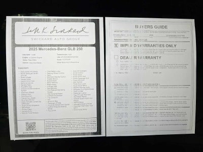 2025 Mercedes-Benz GLB GLB 250