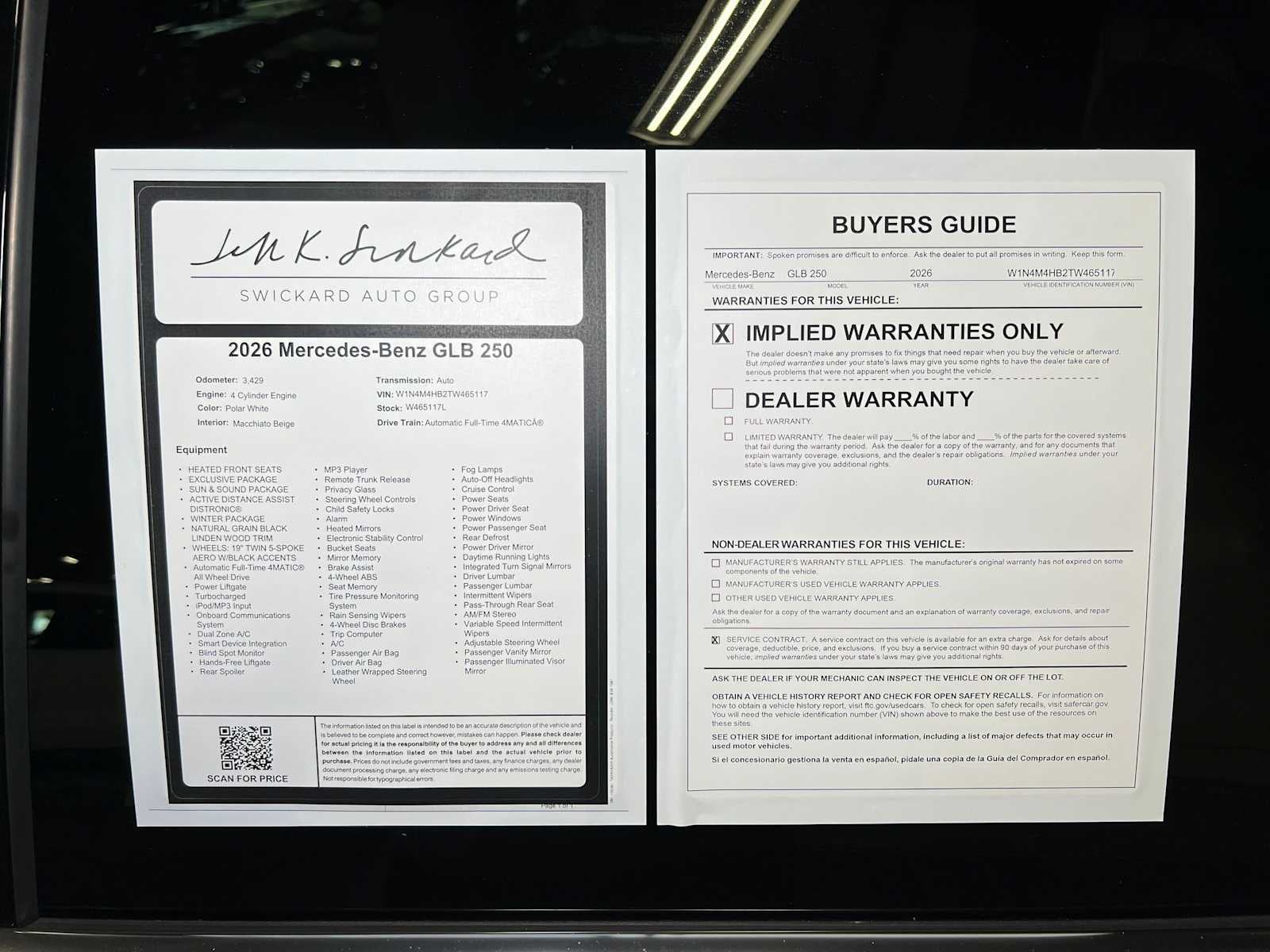 2026 Mercedes-Benz GLB 250 4MATIC® SUV