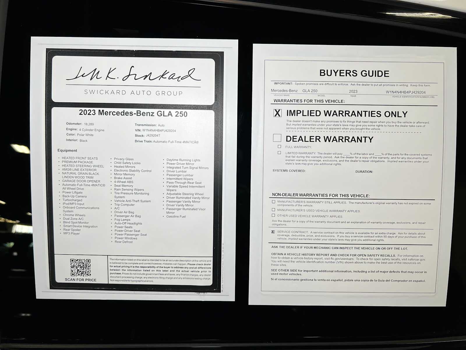 2023 Mercedes-Benz GLA 250 4MATIC® SUV