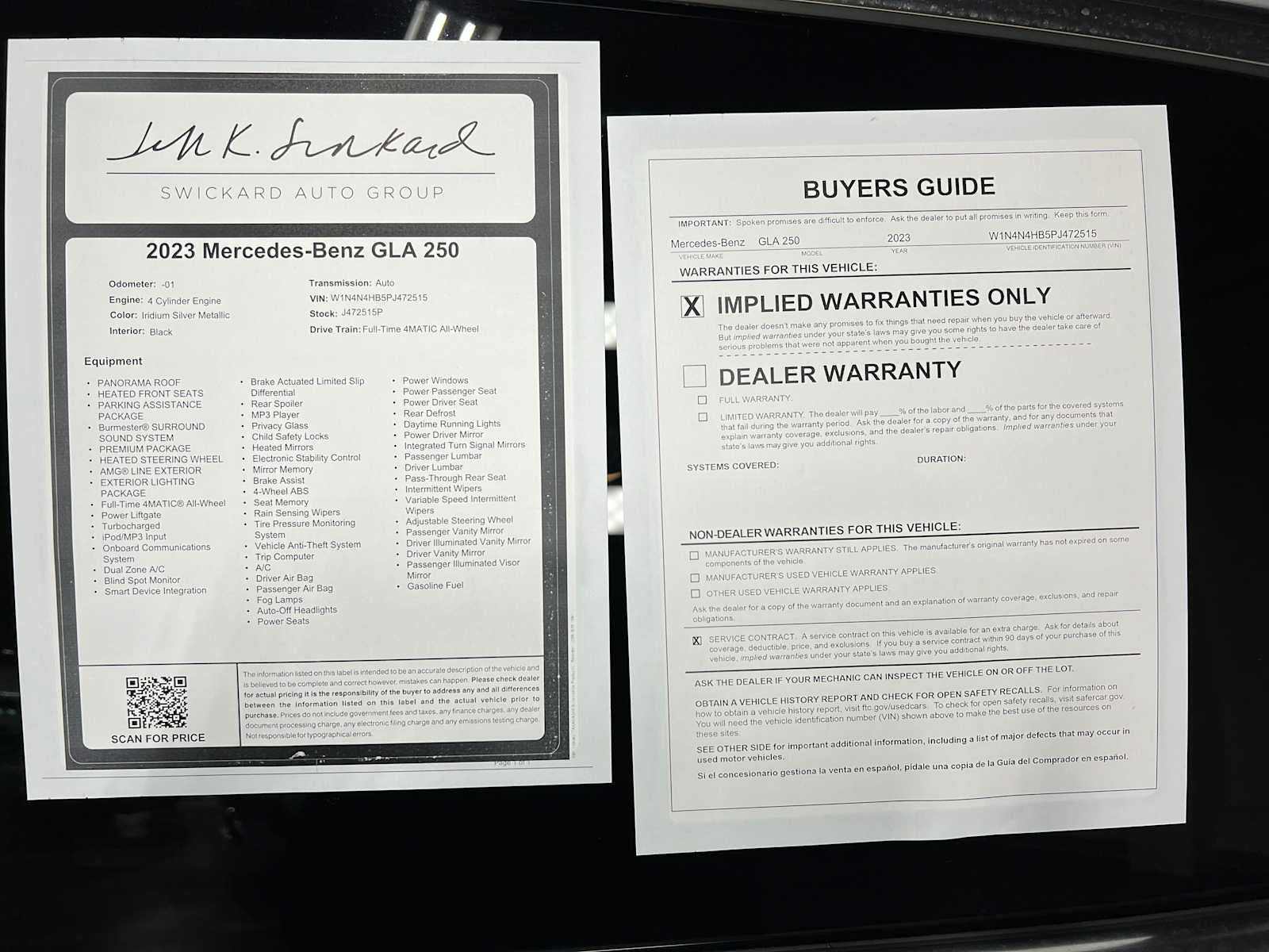 2023 Mercedes-Benz GLA 250 4MATIC® SUV