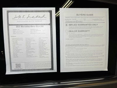 2025 Mercedes-Benz GLA GLA 250