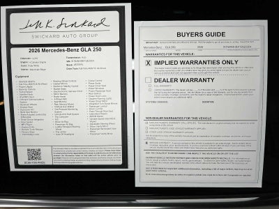 2026 Mercedes-Benz GLA 250 4MATIC® SUV