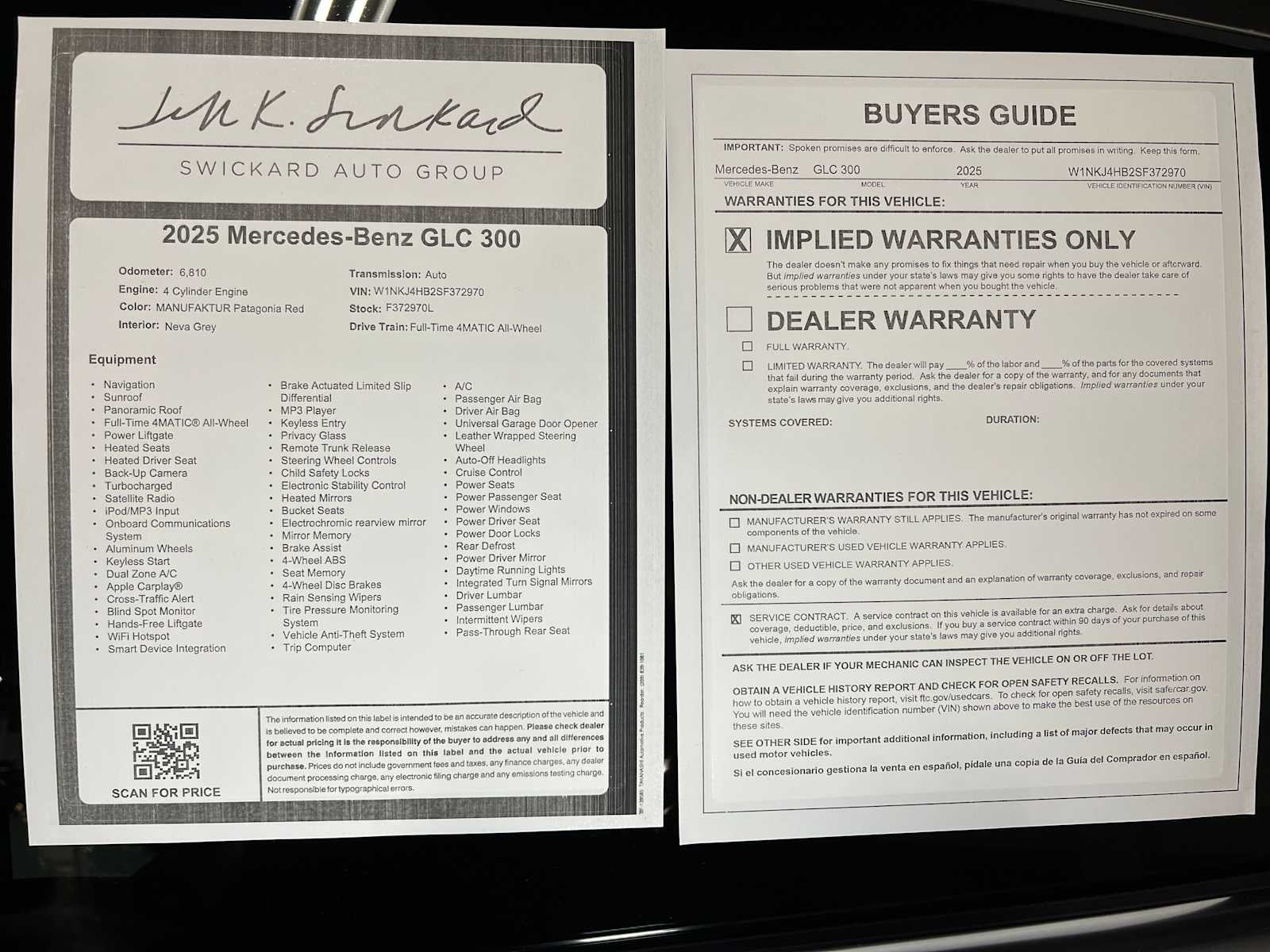2025 Mercedes-Benz GLC 300 GLC 300