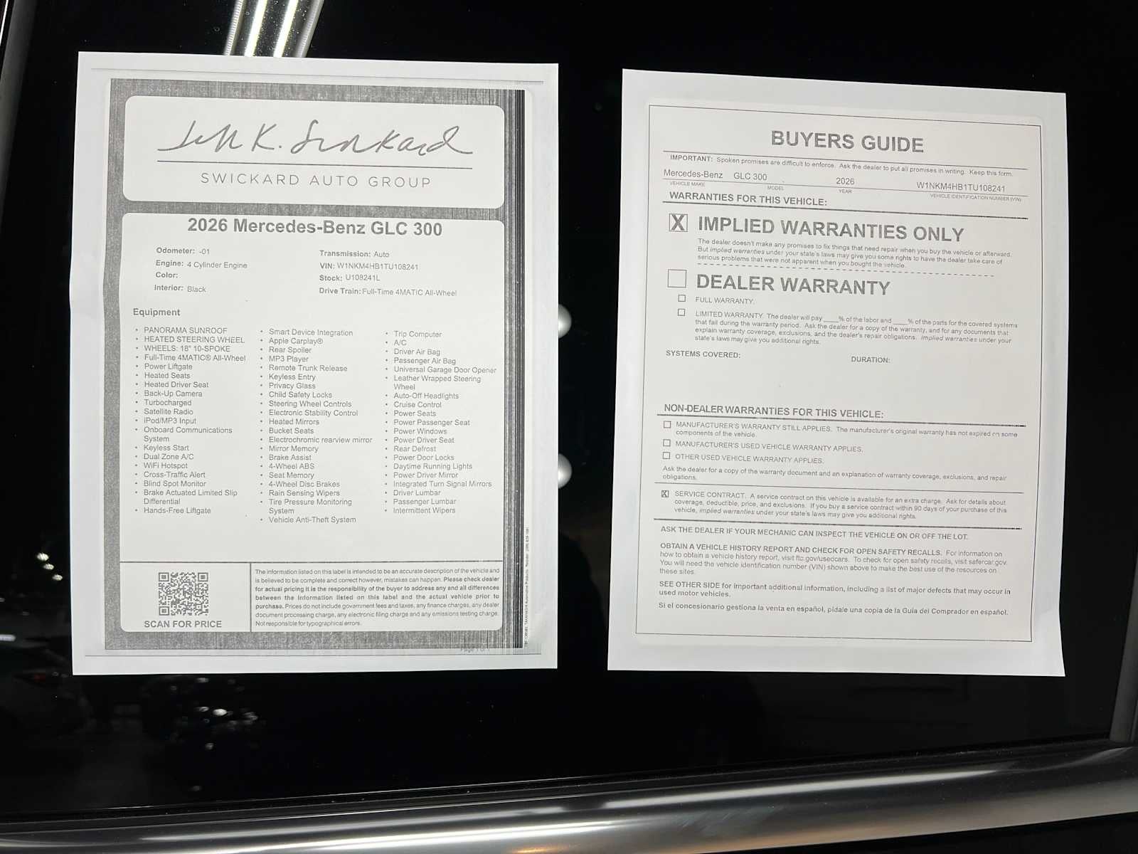 2026 Mercedes-Benz GLC 300 4MATIC® SUV