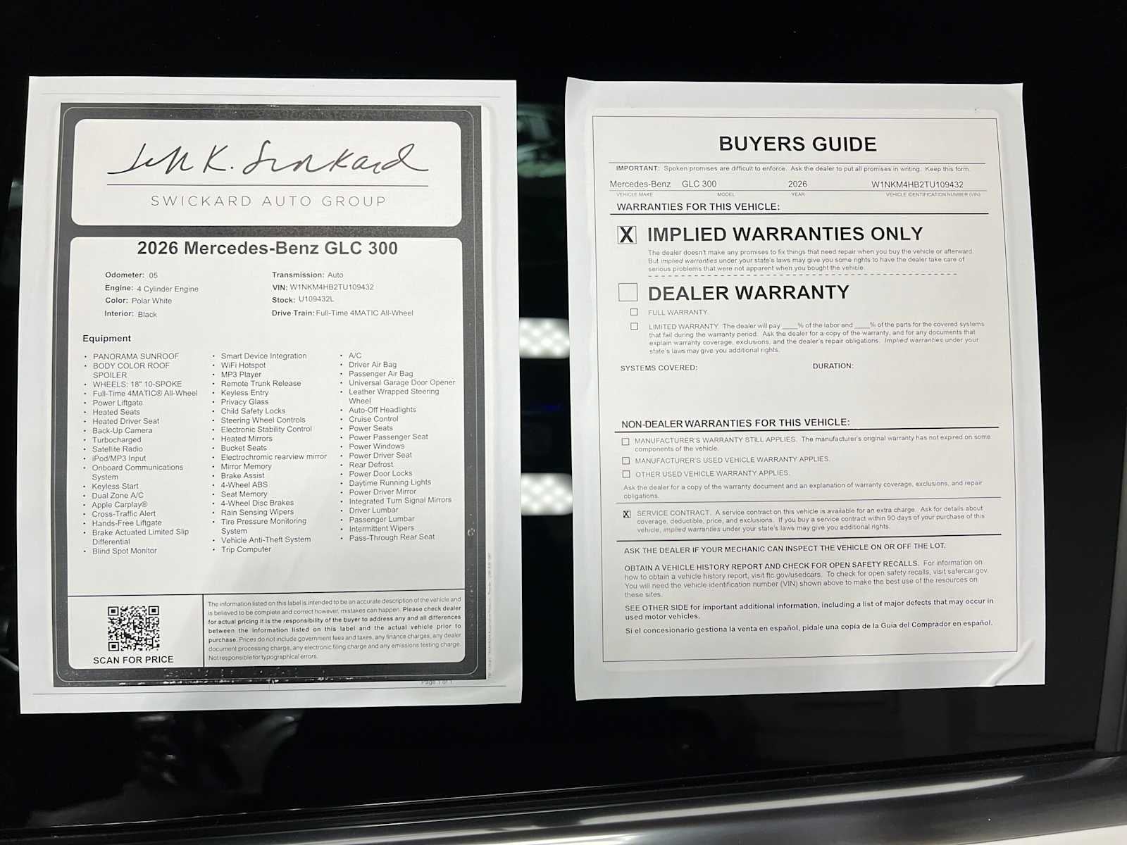 2026 Mercedes-Benz GLC 300 4MATIC® SUV