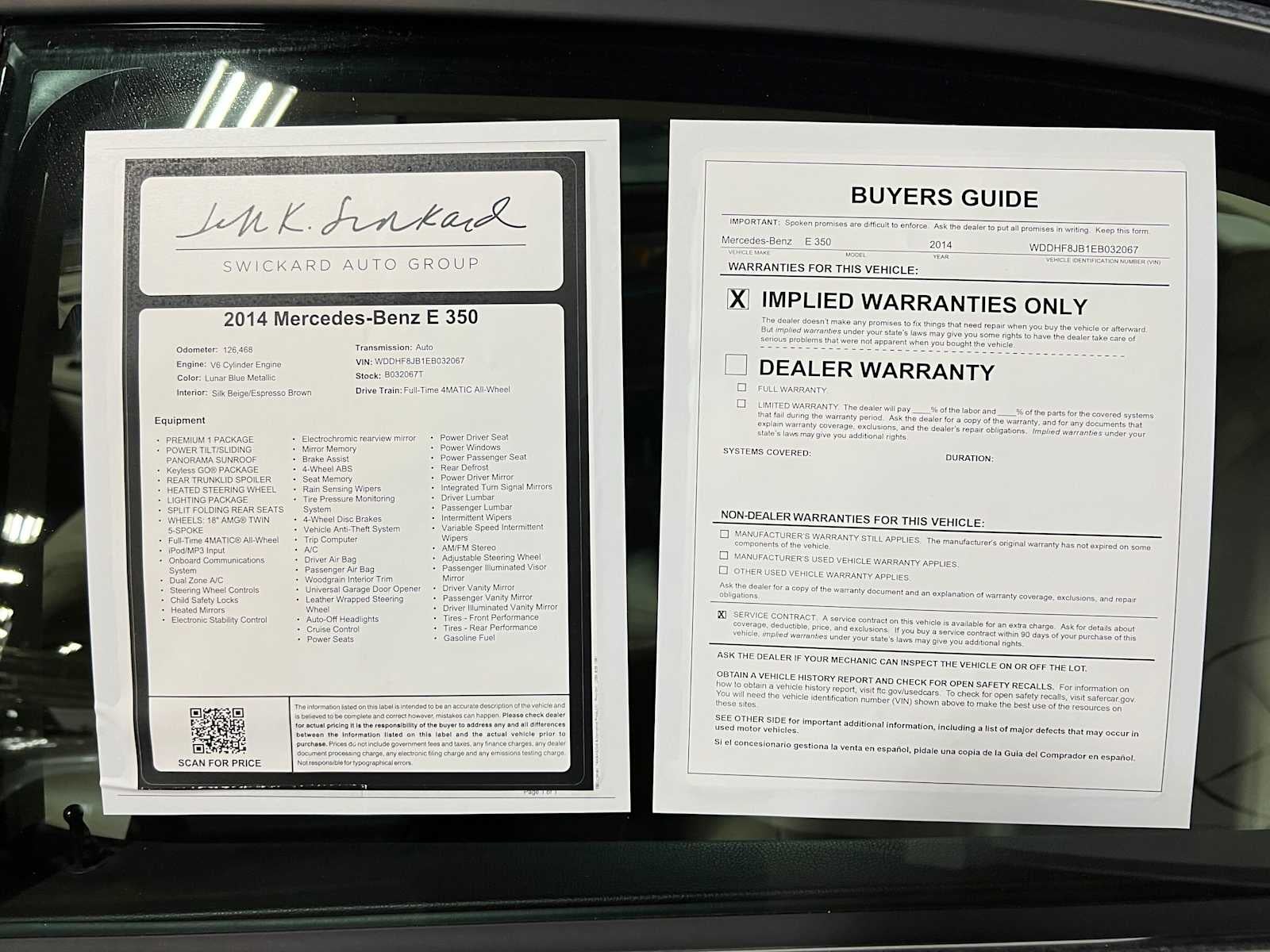 2014 Mercedes-Benz E 350 4dr Sdn 4MATIC®