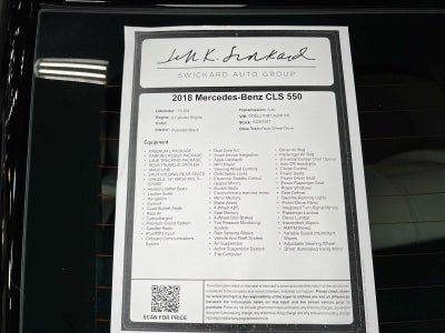2018 Mercedes-Benz CLS 550 Coupe