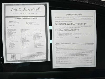 2018 Mercedes-Benz S 450 4MATIC® Sedan