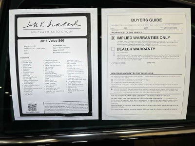 2011 Volvo S60 4dr Sdn