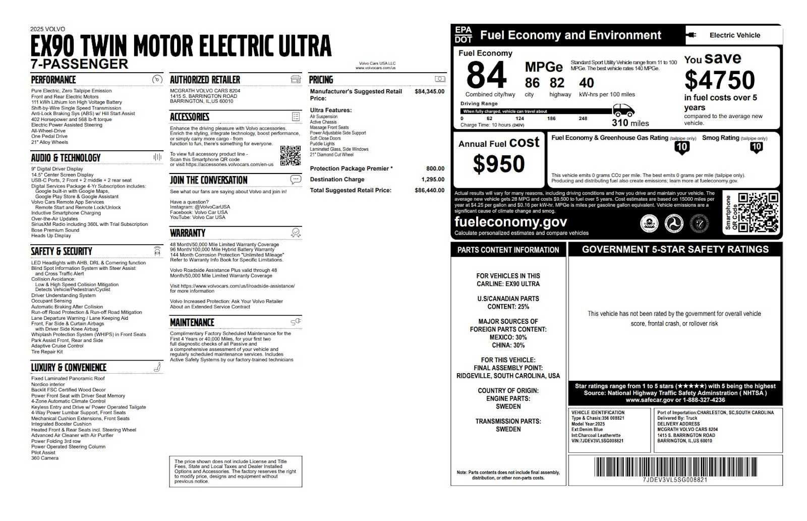 2025 Volvo EX90 Ultra