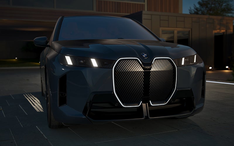 The BMW iX illuminated kidney grille. |BMW of Lynnwood in Lynnwood WA