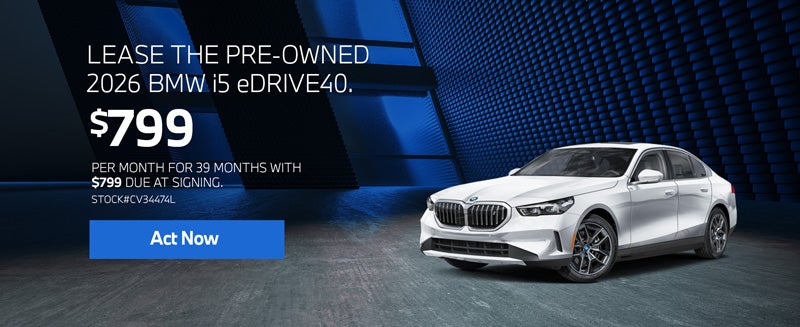 2026 BMW i5 eDrive40 Lease from $799 per month for 36 months