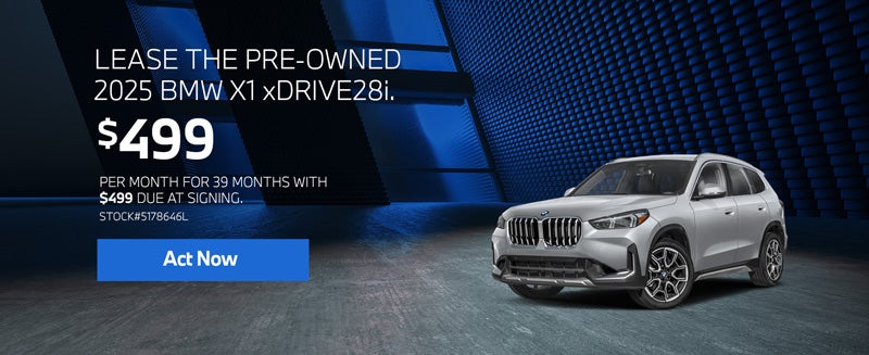 2025 BMW X1 xDrive28i Lease from $499 per month for 39 month