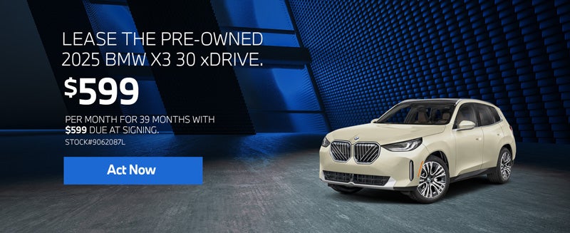 2025 BMW X3 30 xDrive Lease from $599 per month for 39 month