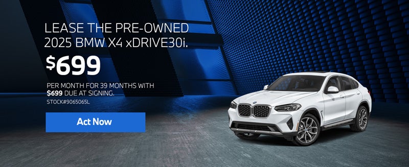 2025 BMW X4 xDrive30i Lease from $699 per month for 39 month