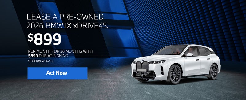 2026 BMW iX xDrive45 Lease from $899/mo, $899 due at signing