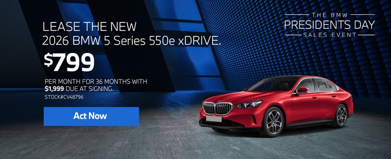2026 BMW 5 Series 550e xDrive Lease for $799 per month for 3