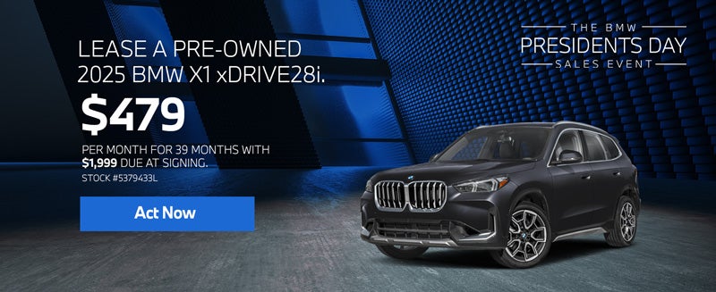 2025 BMW X1 xDrive28i Lease for $479 per month for 39 months