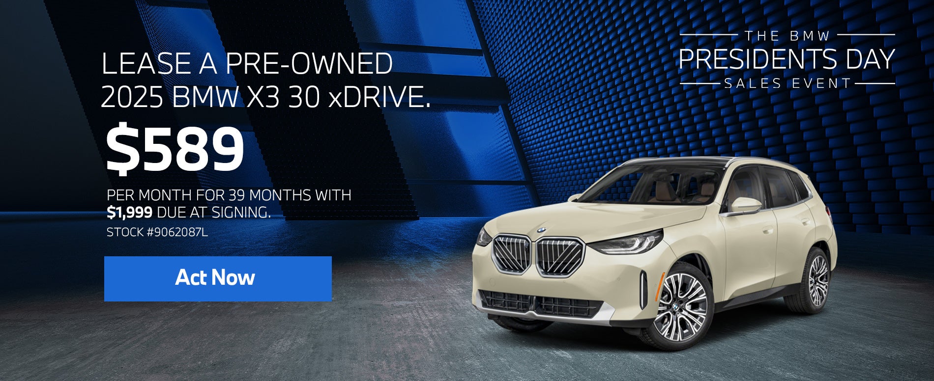 2025 BMW X3 30 xDrive Lease for $589 per month for 39 months