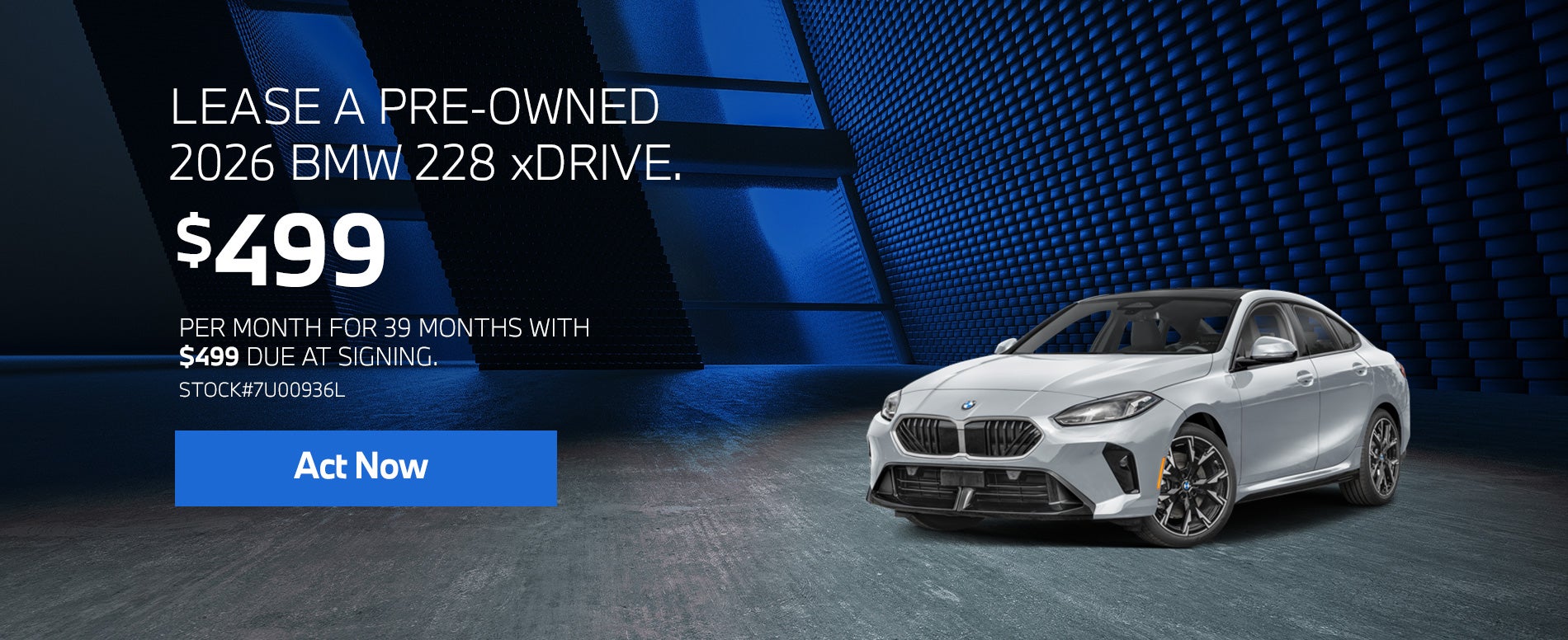 2026 BMW 228 xDrive Lease from $499/mo, $499 due at signing