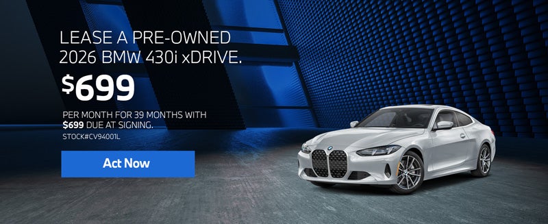 2026 BMW 430i xDrive Lease from $699/mo, $699 due at signing