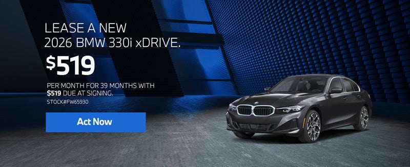 2026 BMW 330i xDrive Lease from $519/mo, $519 due at signing