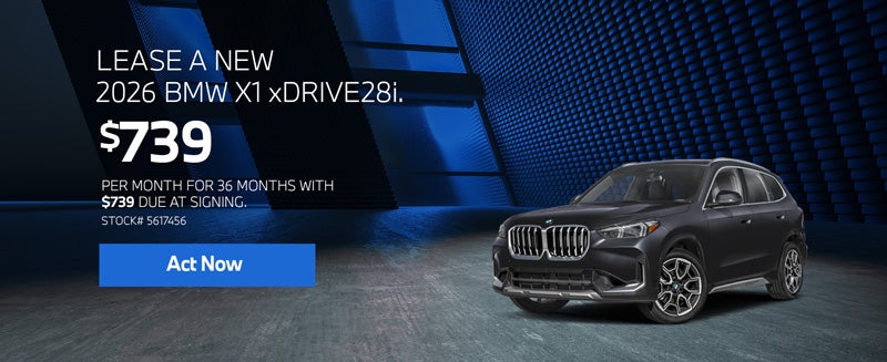 2026 BMW X1 xDrive28i Lease from $739/mo, $739 due at signin