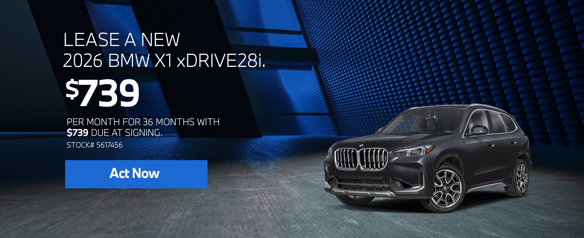 2026 BMW X1 xDrive28i Lease from $739/mo, $739 due at signin