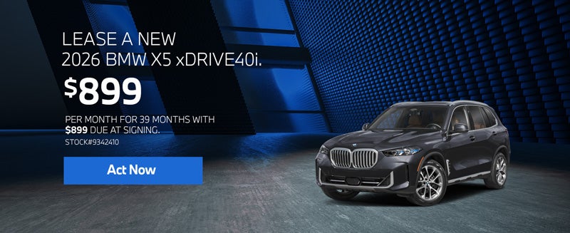 2026 BMW X5 xDrive40i Lease from $899/mo, $899 due at signin