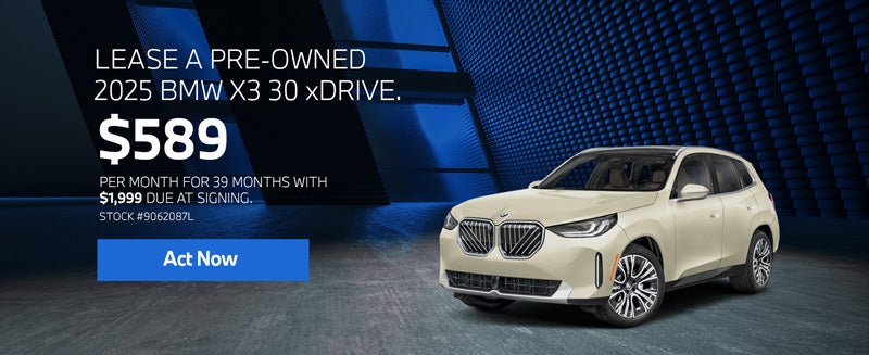 2025 BMW X3 30 xDrive Lease for $589 per month for 39 months