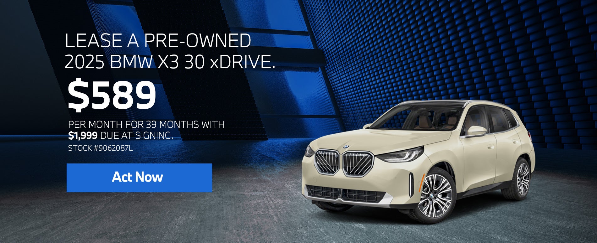 2025 BMW X3 30 xDrive Lease for $589 per month for 39 months