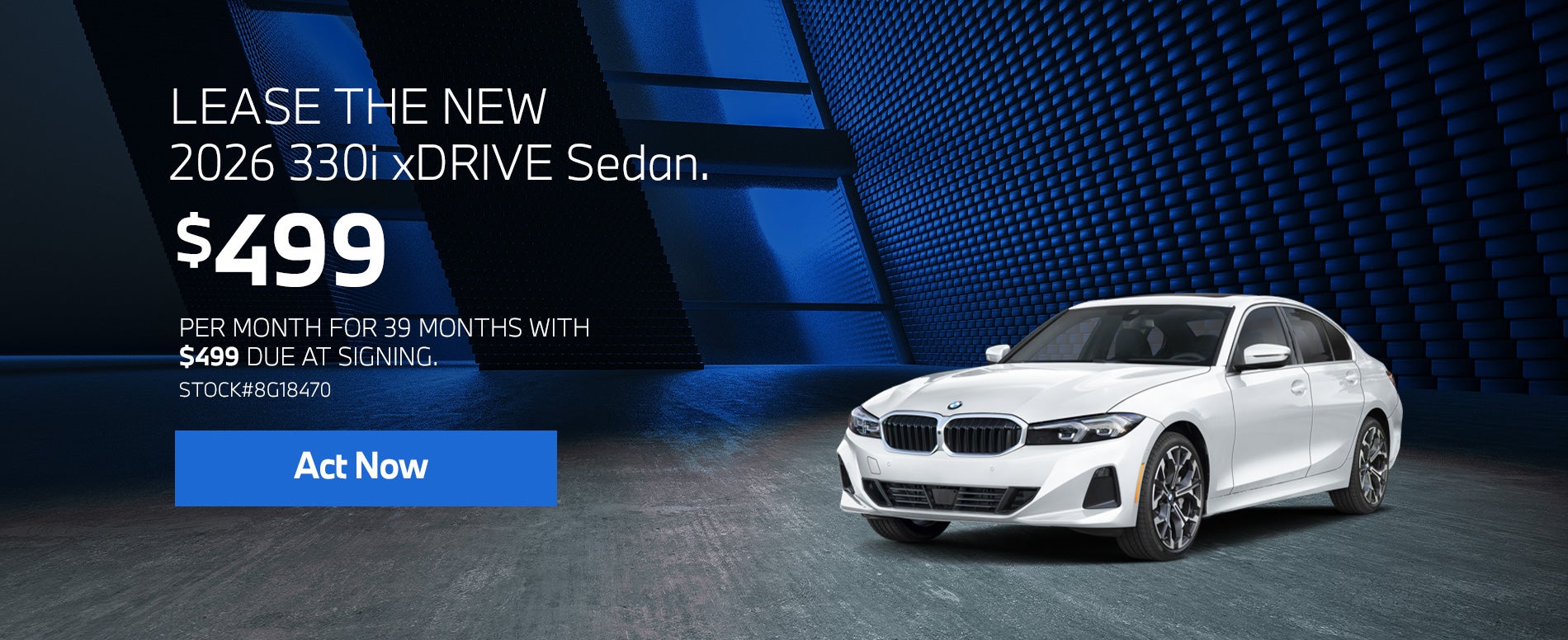 2026 BMW 330i NA xDrive Lease from $499/mo, $499 due at sign